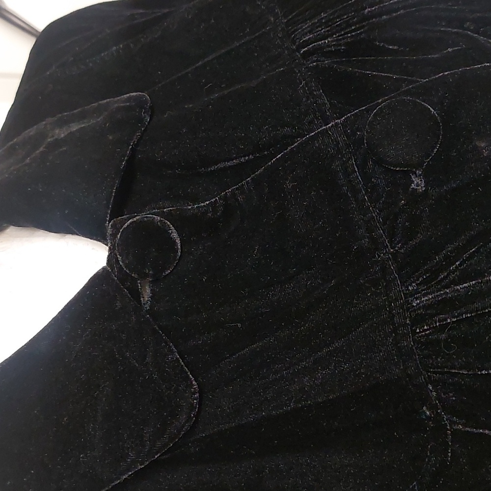 Cambridge Dry Goods Black Velvet Jacket Large - Picture 5 of 13